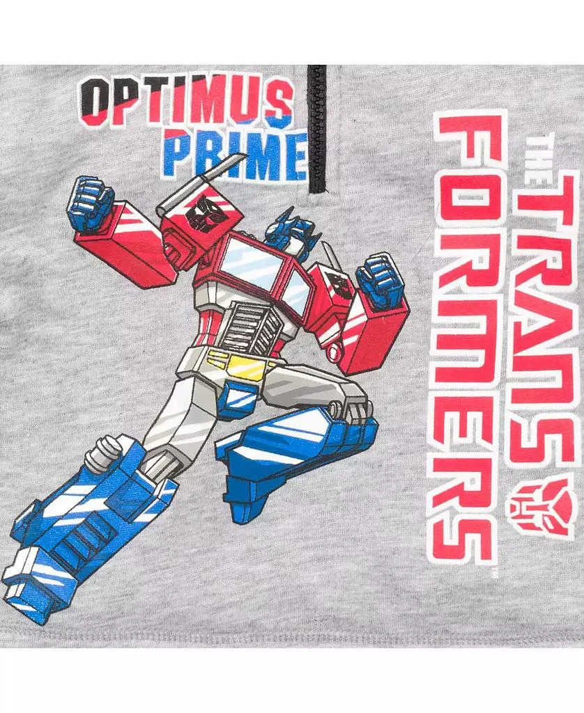 Transformers Toddler Boys Optimus Prime Bumblebee Megatron Half Zip Pullover Hoodie 6