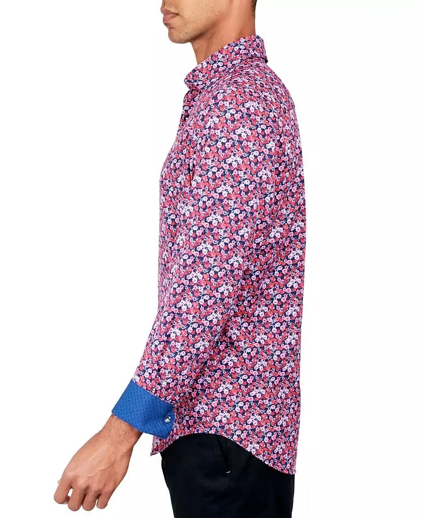 Society of Threads Men's Regular-Fit Non-Iron Performance Stretch Rose-Print Button-Down Shirt 3