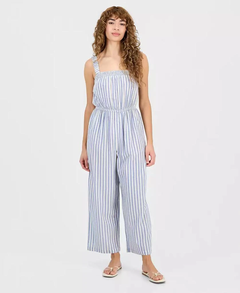 And Now This Petite Cotton Smocked-Waist Jumpsuit, Macy
s Exclusive