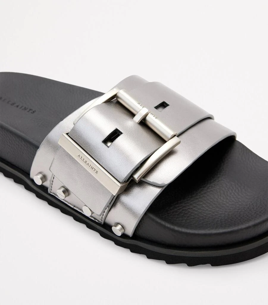 ALL SAINTS Leather Ellie Stud Slides 7