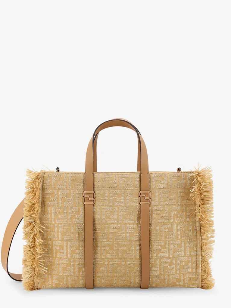 Fendi Summer Tote rafia shoulder bag with all-over FF logo 1