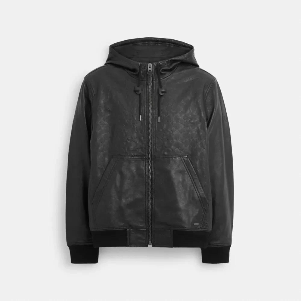 Coach Embossed Leather Trainer 1