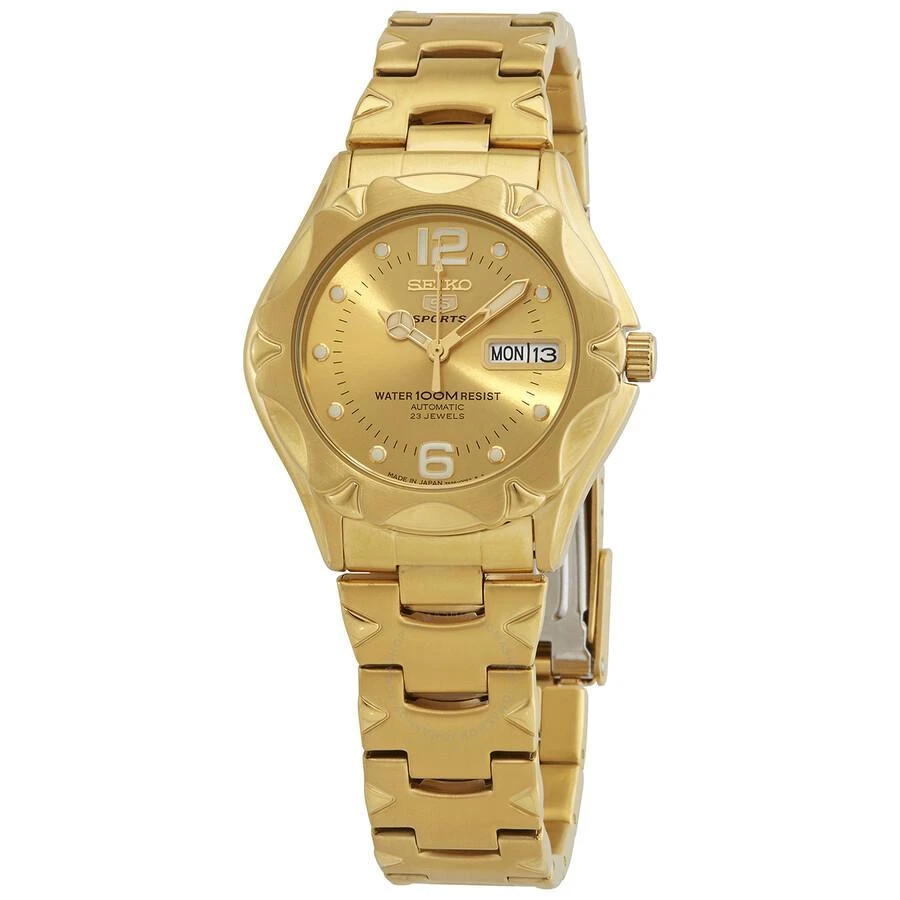 Seiko Open Box - Seiko 5 Automatic Gold Dial Yellow Gold-tone Men's Watch SNZ460J1 1