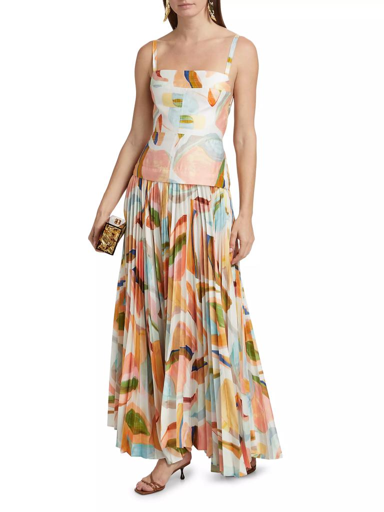 Acler Leasgill Watercolor Maxi Dress