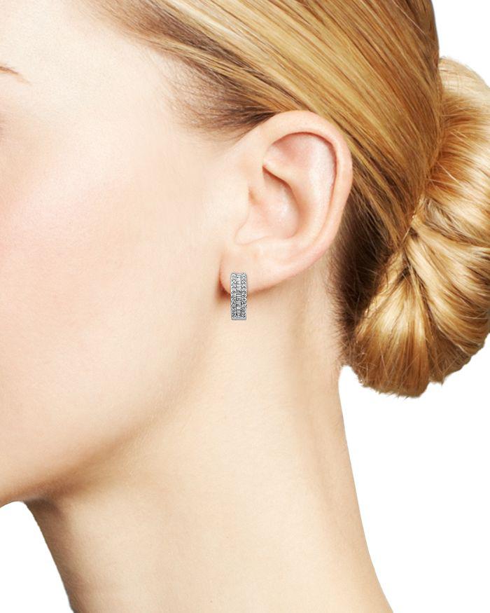 Bloomingdale's Diamond Baguette Hoop Earrings in 14K White Gold, 0.25 ct. t.w.