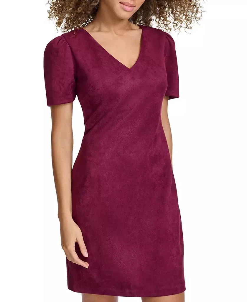 Kensie Women's Short-Sleeve V-Neck Sheath Dress 2