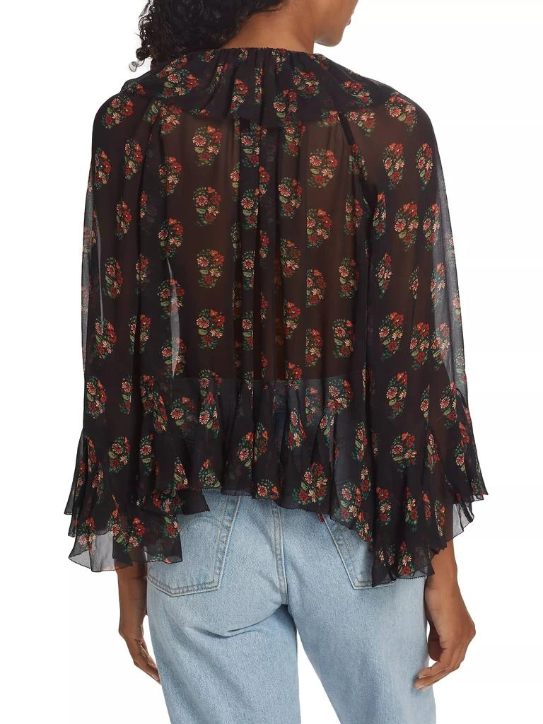 DÔEN Kahira Floral Silk Blouse 5