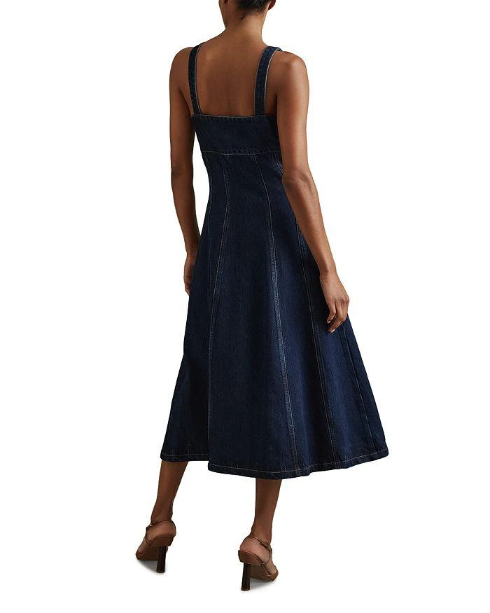 REISS Lyle Denim Midi Dress 3