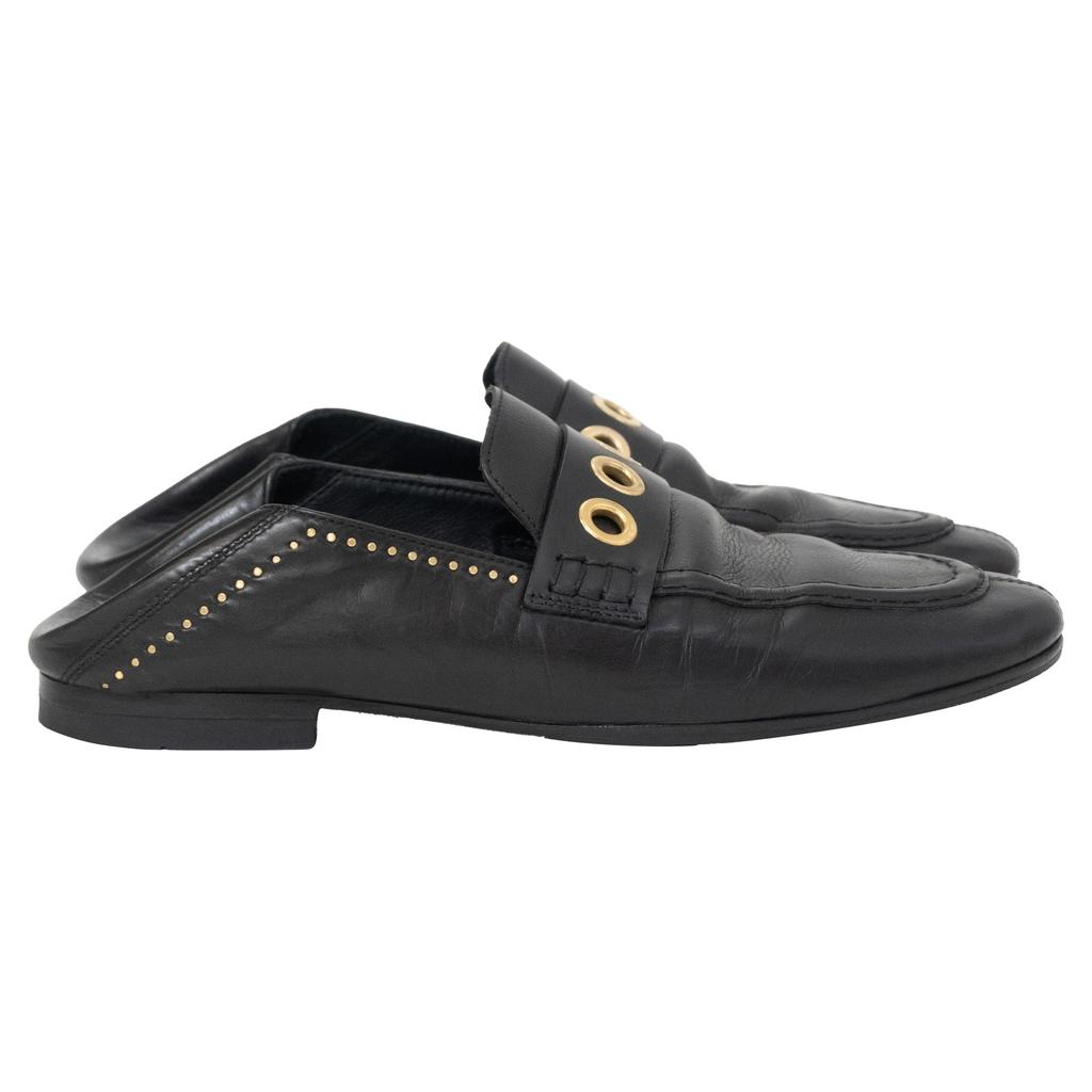 Isabel Marant Fosten Convertible Loafers in Black Leather