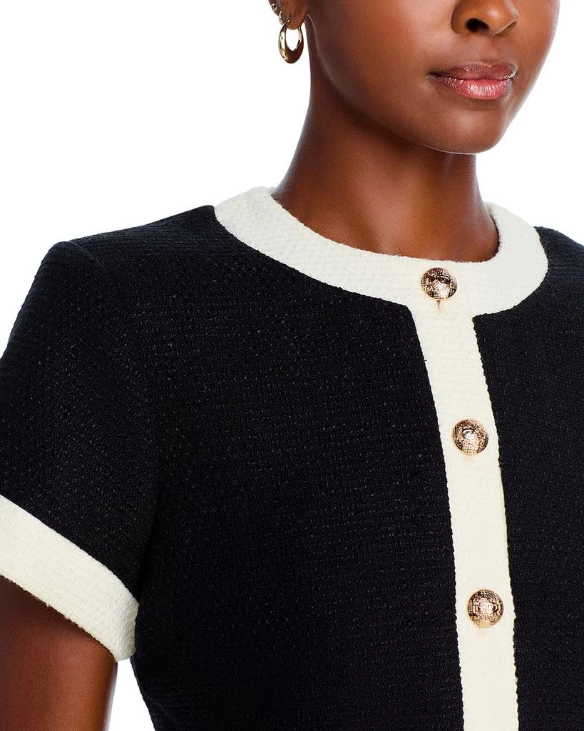 AQUA Tweed Short Sleeve Mini Dress - Exclusive 2