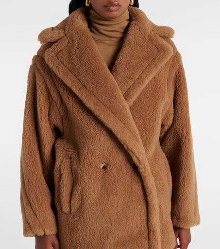 Max Mara Dramma wool and silk teddy jacket 4