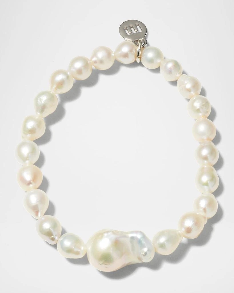 Margo Morrison Mixed Size Baroque Pearl Stretch Bracelet 1