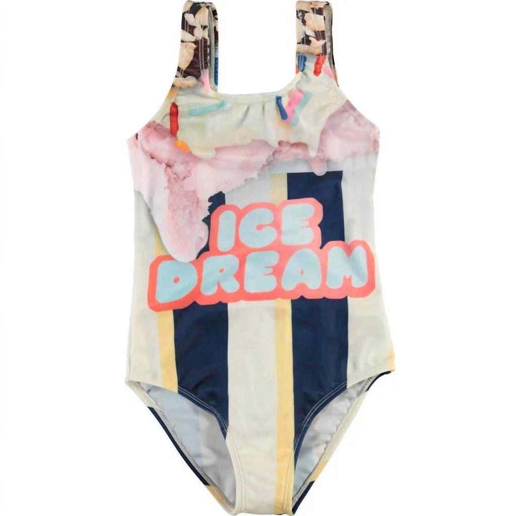 MOLO Girls Nika One Piece Swimsuit In Ice Dream