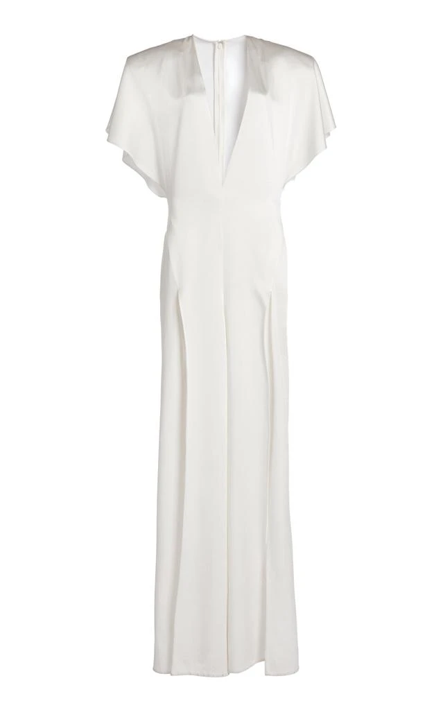 Stella McCartney Stella McCartney - Slit-Detailed Satin Jumpsuit - Ivory - IT 36 - Moda Operandi 1