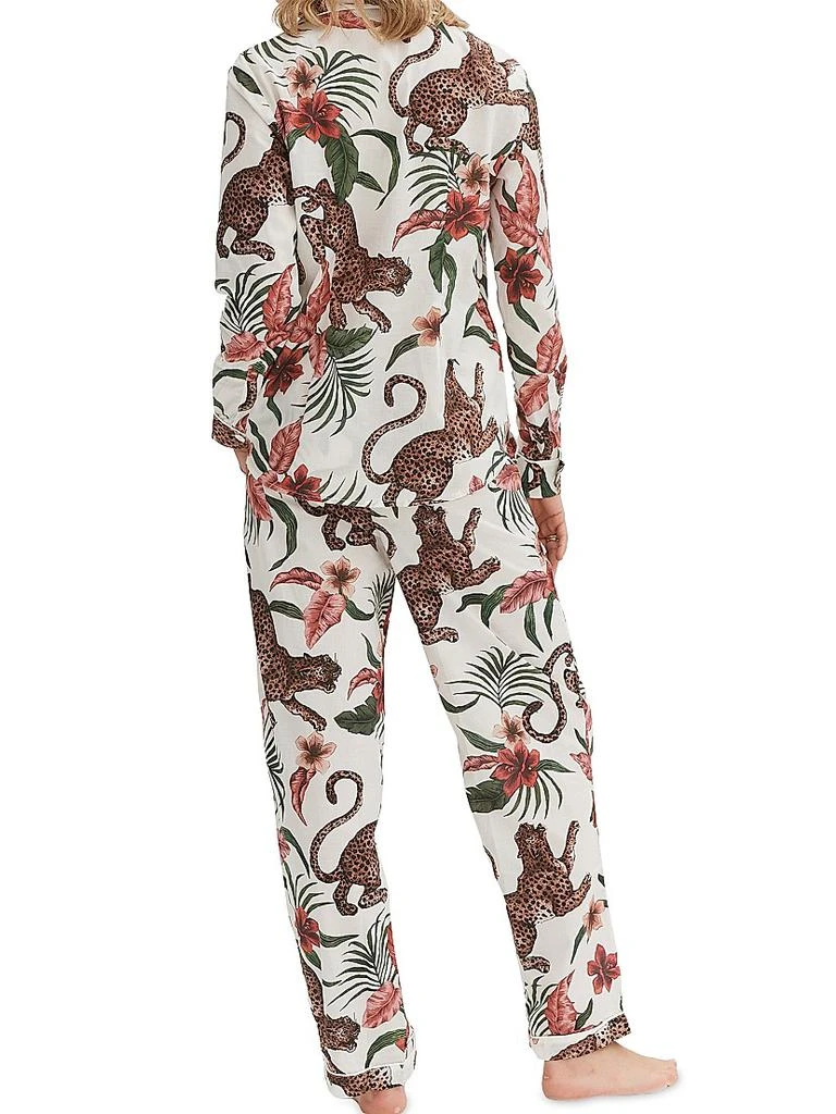 Desmond 
Dempsey Cotton Jungle 2-Piece Pajama Set 4