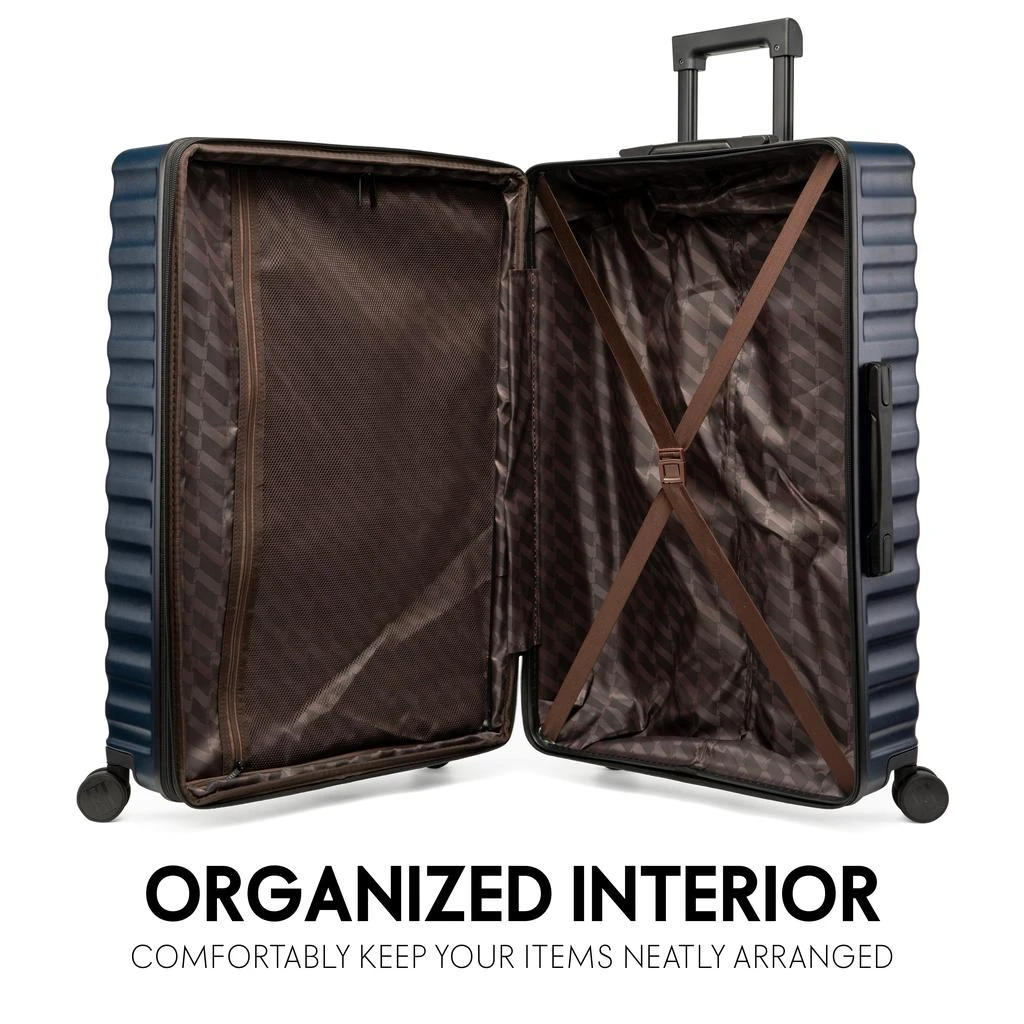 ELLE Excursion 3 Piece Expandable Chic Spinner Luggage Set | Navy 2