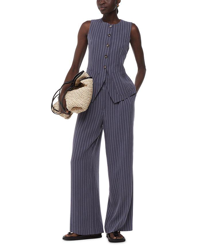 Whistles Lottie Pinstriped Vest