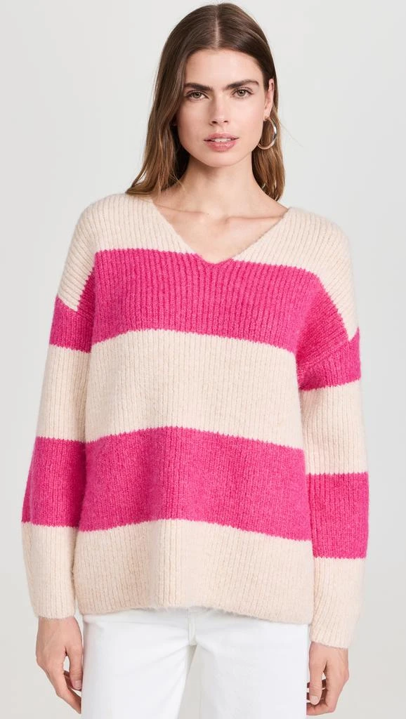 Endless Rose Fuzzy Striped Oversized Sweater 6