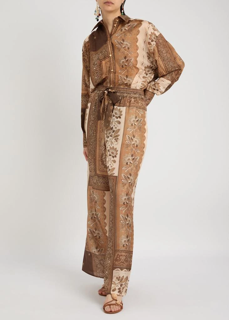 Zimmermann Lucky printed silk trousers 4