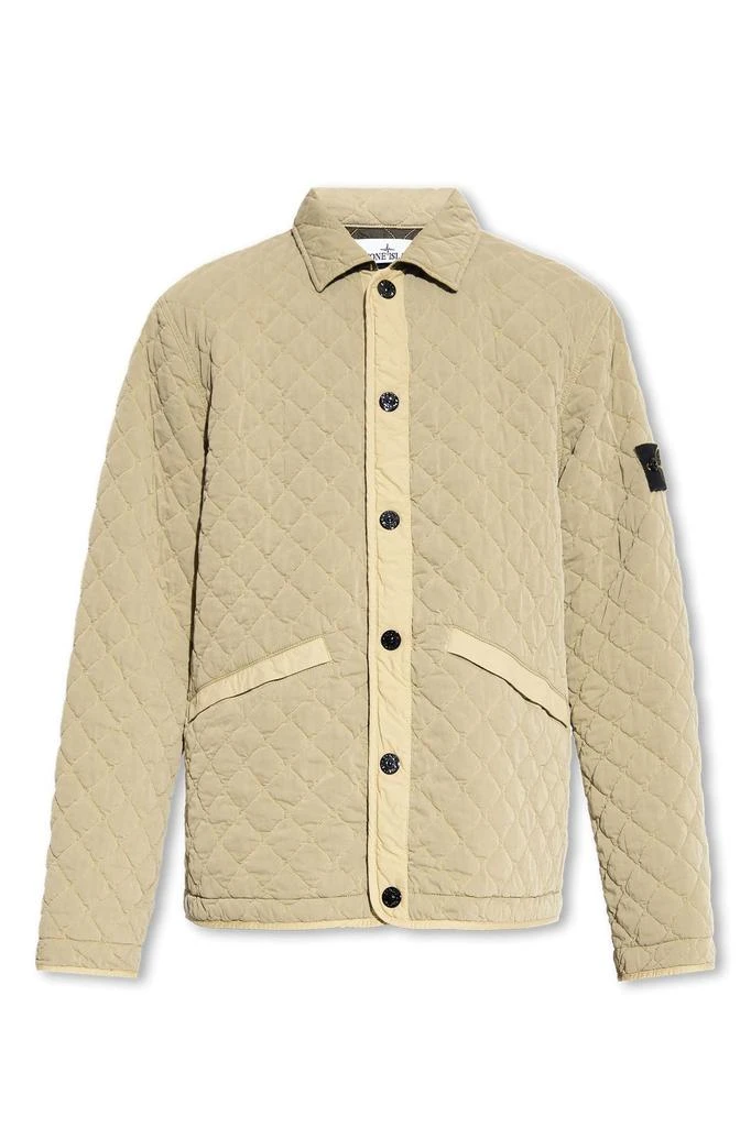 Stone Island Stone Island Compass-Patch Quilted Buttoned Jacket 1