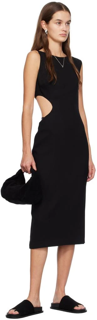 St. Agni Black Arc Cutout Midi Dress 4