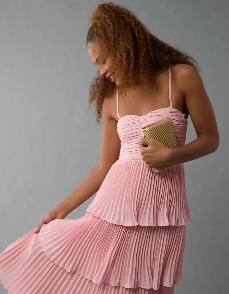 AE AE Tiered Pleated Maxi Dress - Dresses & Skirts - Free Shipping - BeyondStyle AE AE Tiered Pleated Maxi Dress - Dresses & Skirts - Free Shipping - BeyondStyle