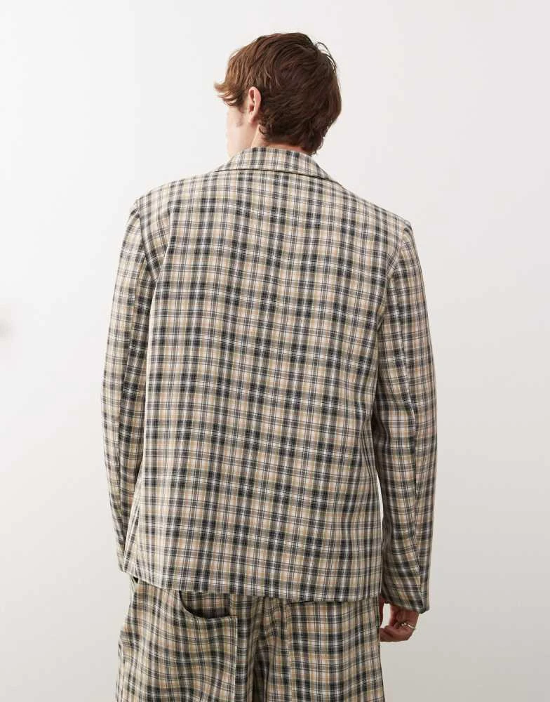 COLLUSION COLLUSION 90s relaxed blazer co-ord in mixed check 4