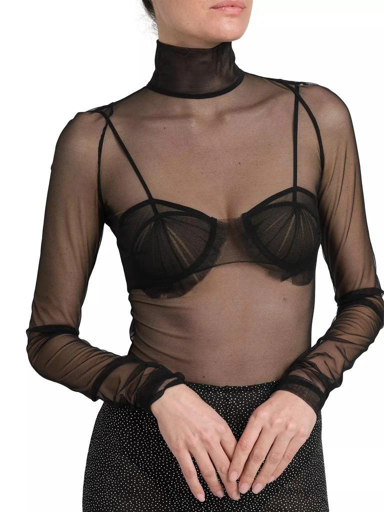 Nensi Dojaka Sheer Back Cut-Out Bodysuit 6