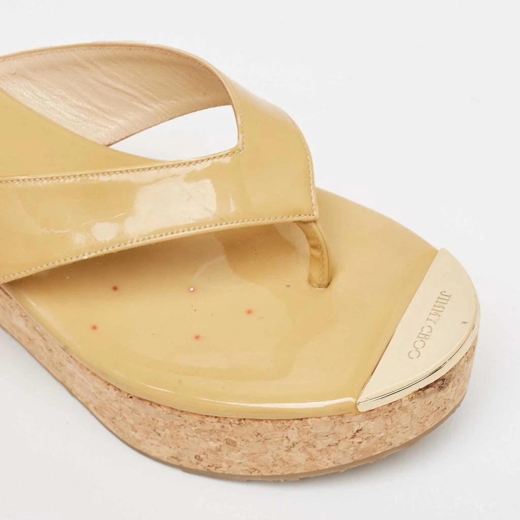 Jimmy Choo Jimmy Choo Beige Patent Prima Sandals Size 39 7
