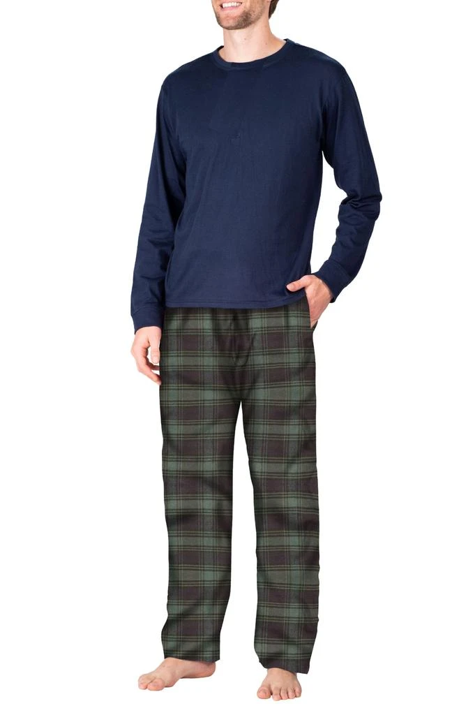 SLEEPHERO Long Sleeve Crewneck Flannel Pajama Set