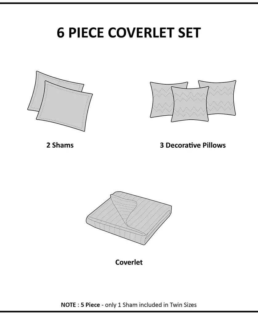 Madison Park Lola Reversible 6-Pc. Quilt Set 8