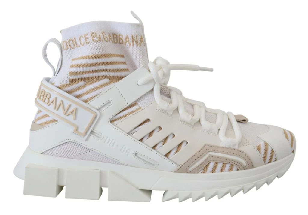 Dolce & Gabbana Dolce & Gabbana White Beige Sorrento Sneakers Shoes 1