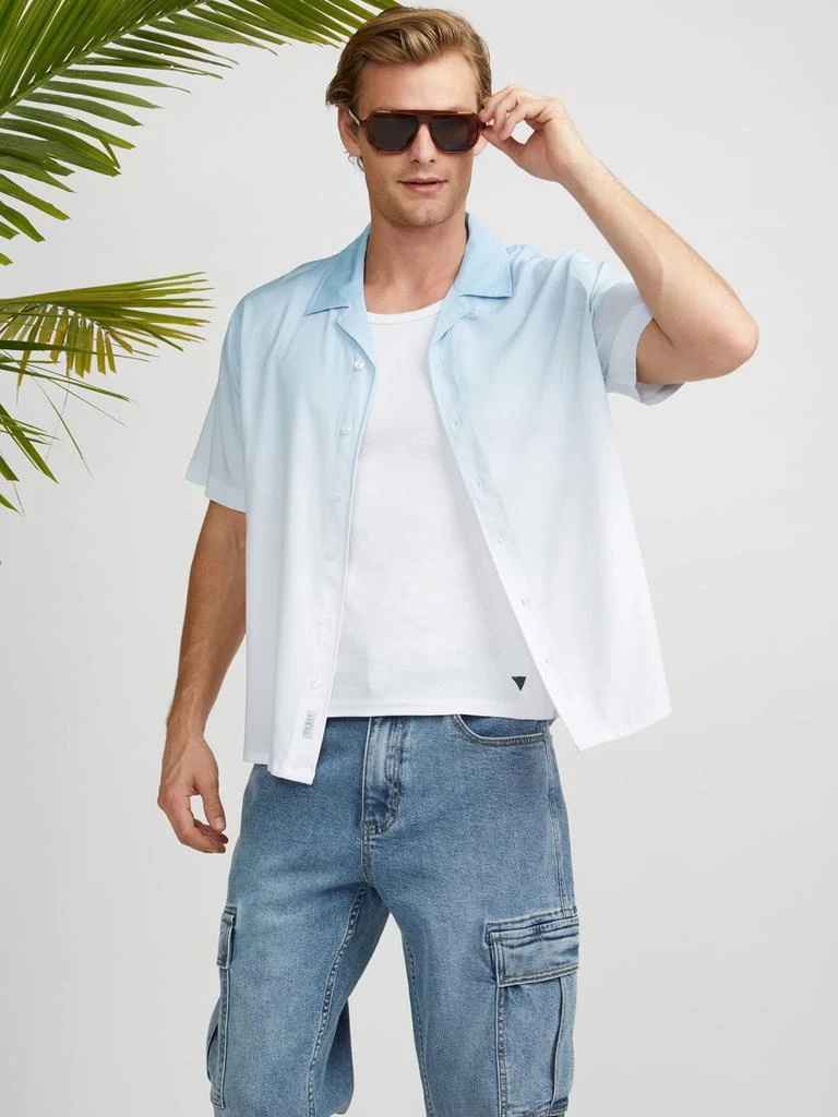 Guess Factory Plastic Logo Temple Aviators 2