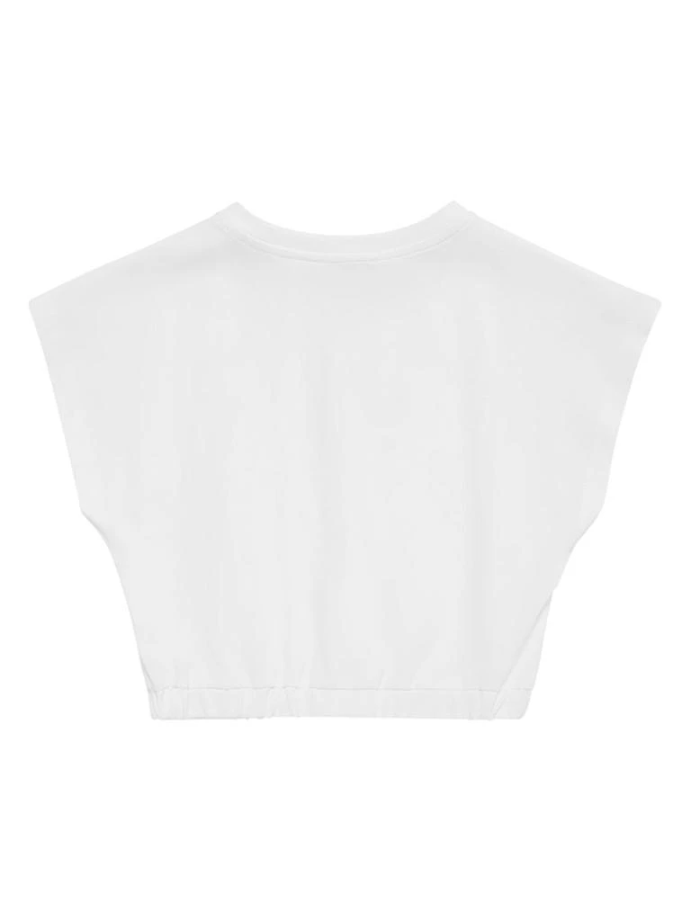 MOSCHINO Cotton Jersey Cropped T-shirt & Skirt 3