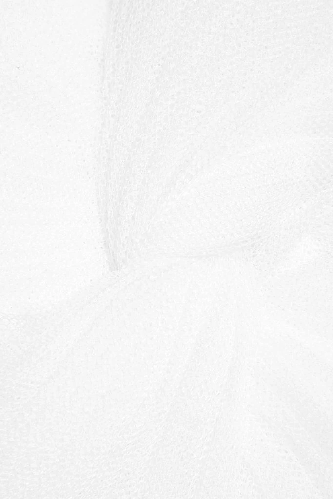 Theia Belted twist-front pleated tulle bridal gown 4
