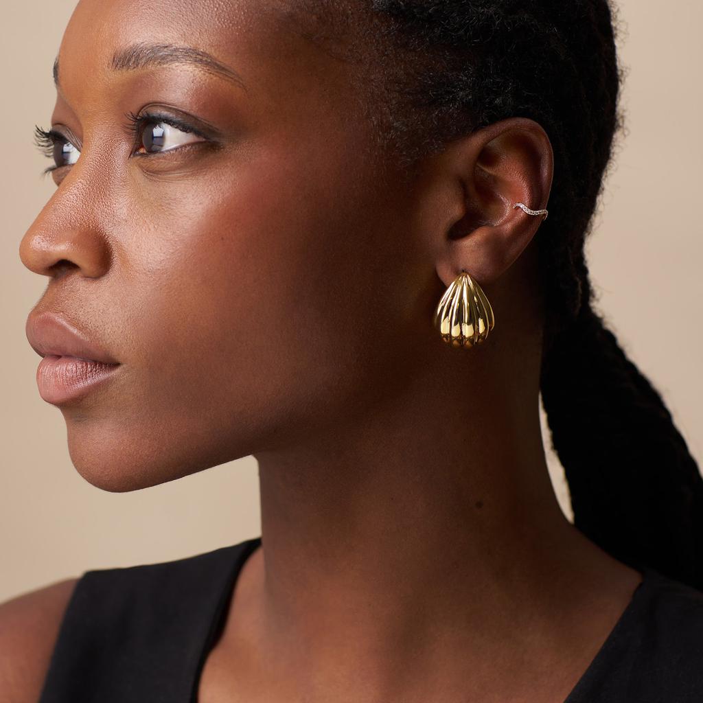 Orelia London Statement Voluminous Curved Drop Earrings
