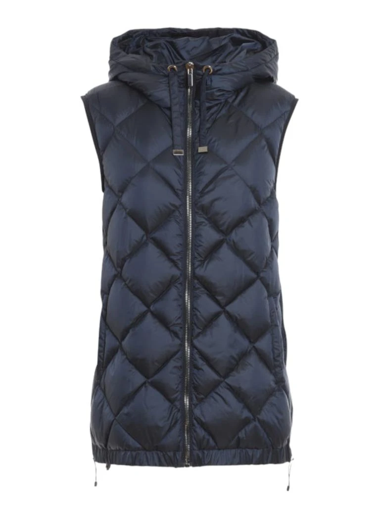 Max Mara MAX MARA Women's 'The Cube' Tregil Gilet Blue Puffer Vest 1