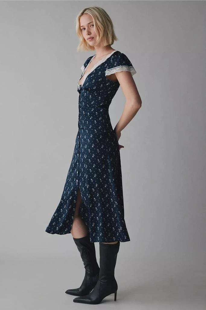 Kimchi Blue Kimchi Blue Faye Lace Trim Button-Down Midi Dress 4