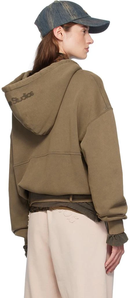 Acne Studios Khaki Blurred Logo Hoodie 3