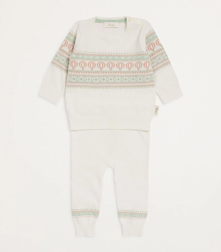Harrods Organic Cotton Fair Isle Trousers (0-24 Months) 3