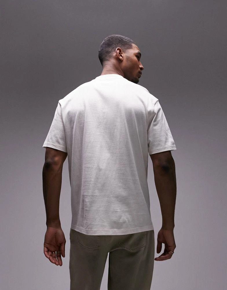 Topman Topman oversized fit t-shirt in ecru 3