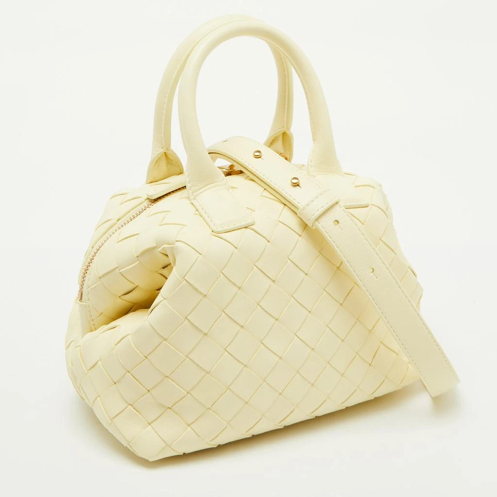 Bottega Veneta Light Yellow Intrecciato Leather Mini Bauletto Bowling Bag 2