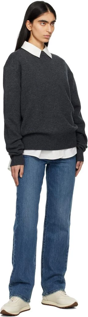 The Frankie Shop Gray Rafaela Padded Knit Sweater 4