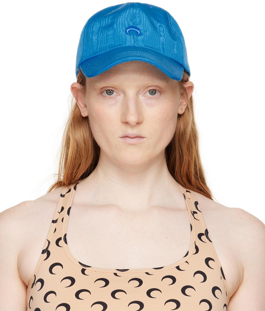 帽子・その他 Moon Laser Cap - Marine Serre - Cotton - Blue Blue Moon Laser Denim Baseball Cap by Marine Serre on Sale