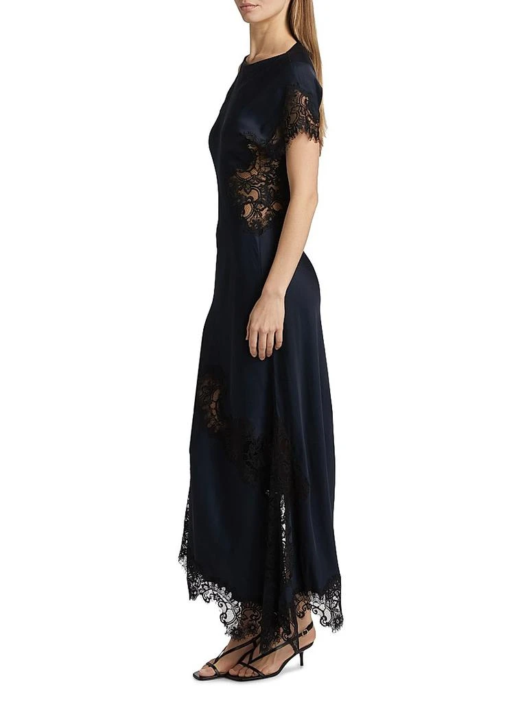 A.L.C. Alessia Lace-Trim Satin Maxi Dress 4