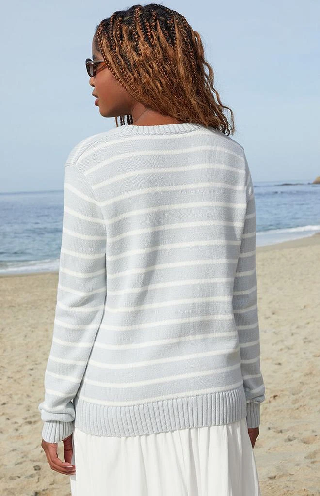 John Galt Light Blue Striped Martha Sweater 4