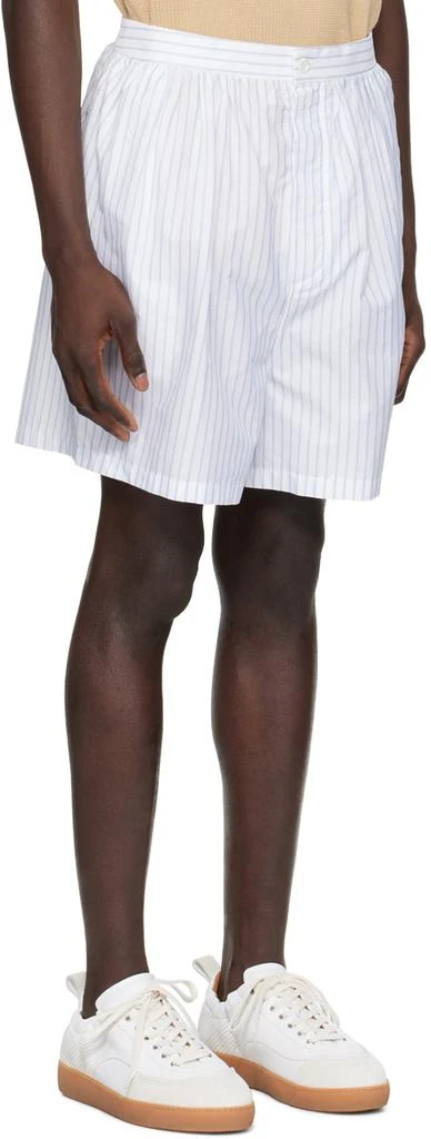 Hed Mayner White Striped Shorts 2