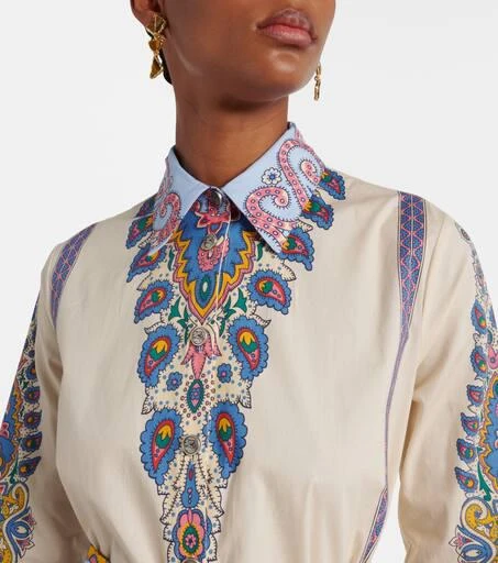 ETRO Printed cotton-blend shirt dress 4