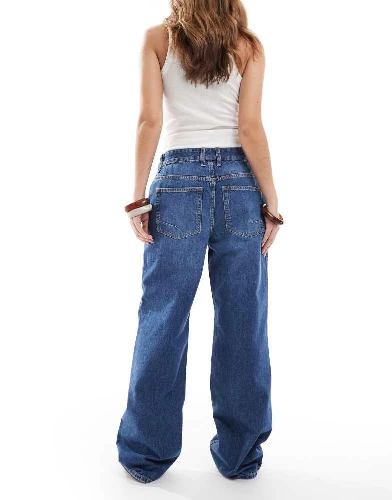 ASOS ASOS DESIGN  baggy wide leg jean in dark blue 3