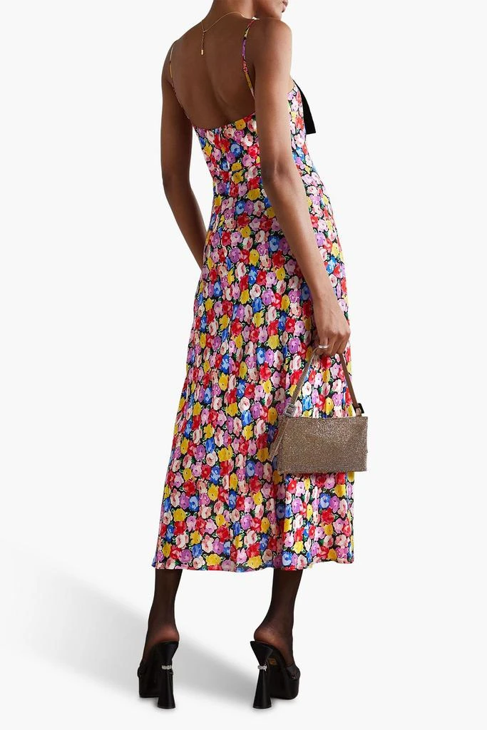 Rixo Leanna bow-detailed floral-print voile midi dress 3